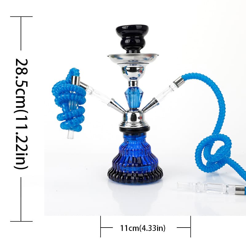 Limited-time free shipping! Cross-border in-stock single and double hose small classic hookah glass accessories Arabic hookah