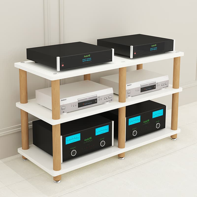 Amplifier Rack Professional Audio Cabinet Mixer Amplifier Shelf Solid Wood Multi-layer Tube Amp Vibration Isolation Stand