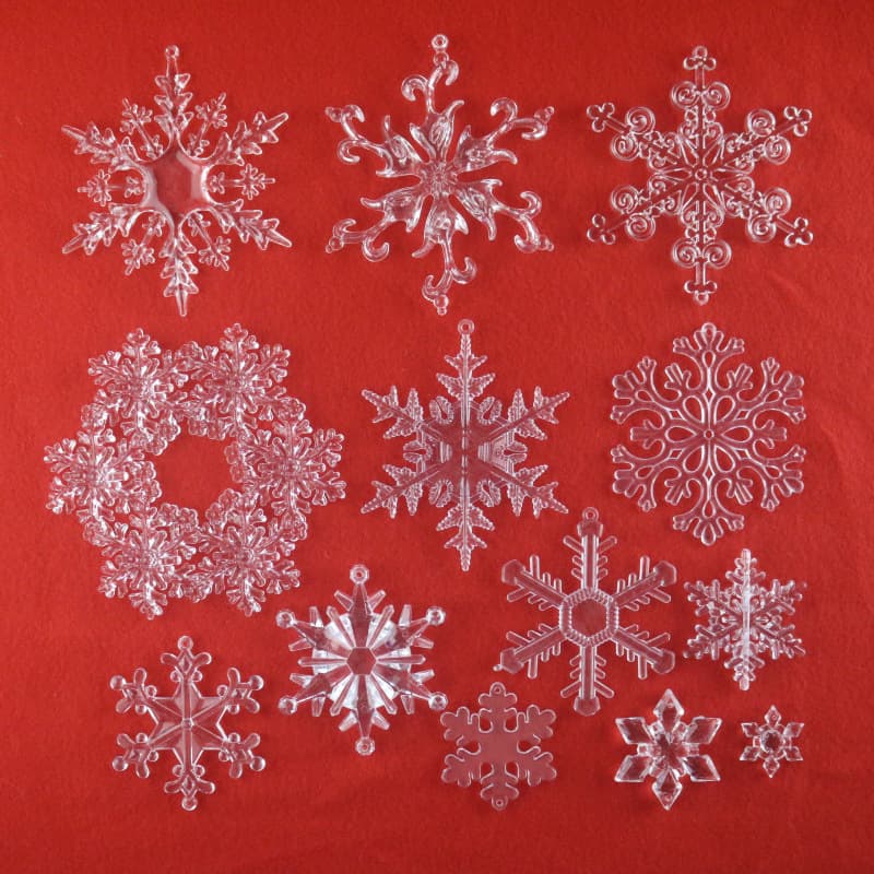 Clear Acrylic Snowflake Cross-border Decoration for Christmas Tree Ornaments, Wedding, Home Decor, Photography Props