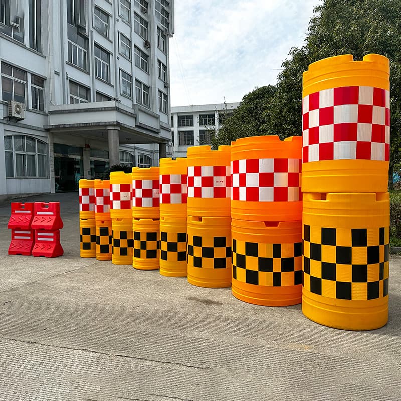New material reflective drum warning drum cylindrical plastic rotational molding anti-collision drum water barrier thickened blow molding