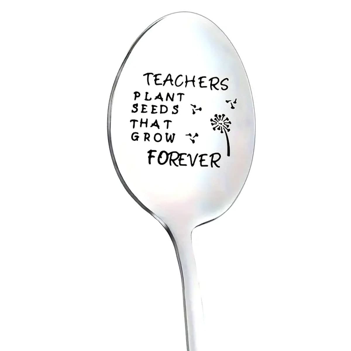 Factory direct sales temu stainless steel spoon "teacher's Plant Seeds Grow" Teacher's Day gift