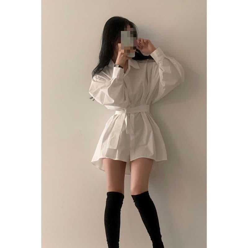 Spring/Autumn Korean Style Simple Women's Loose-Fit Dress Shirt