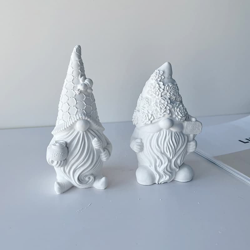 New Christmas Santa Claus Candle Silicone Mold Diy Dwarf Aromatherapy Stone Handmade Christmas Gift Molds For Kitchen Baking