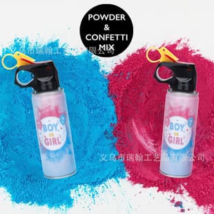 Gender Reveal Party Spray Streamers, Boy Girl Baby Shower Celebration Handheld Confetti Cannon