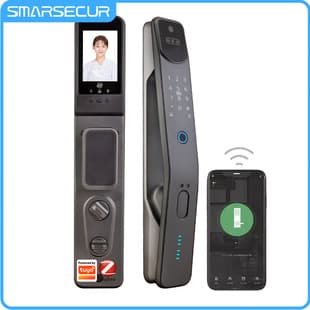 Tuya Smart WiFi Door Lock 3D Face Recognition Lock Zigbee Wireless Fingerprint Lock Cat Eye Video Camera Lock