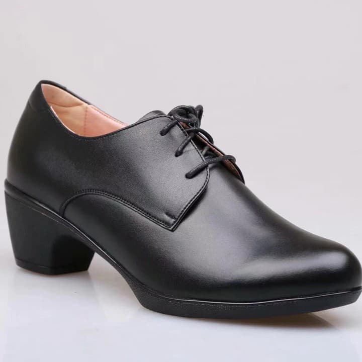 Women's Business Casual Leather Shoes Urban Management Shoes Unit Matching Shoes Breathable Formal Spring Autumn Uniform Wholesale Breathable Anti-Slip