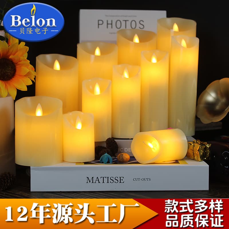 LED Electronic Candle Light Remote Control Rechargeable Simulated Wax Flickering Fake Candle for Birthday, Murder Mystery Game, Concert, Christmas