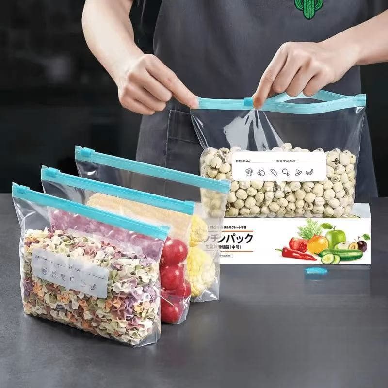 Food preservation bags, household refrigerator freezer sealing bags, plastic packaging zipper sliding lock bags, repackaging zipper type