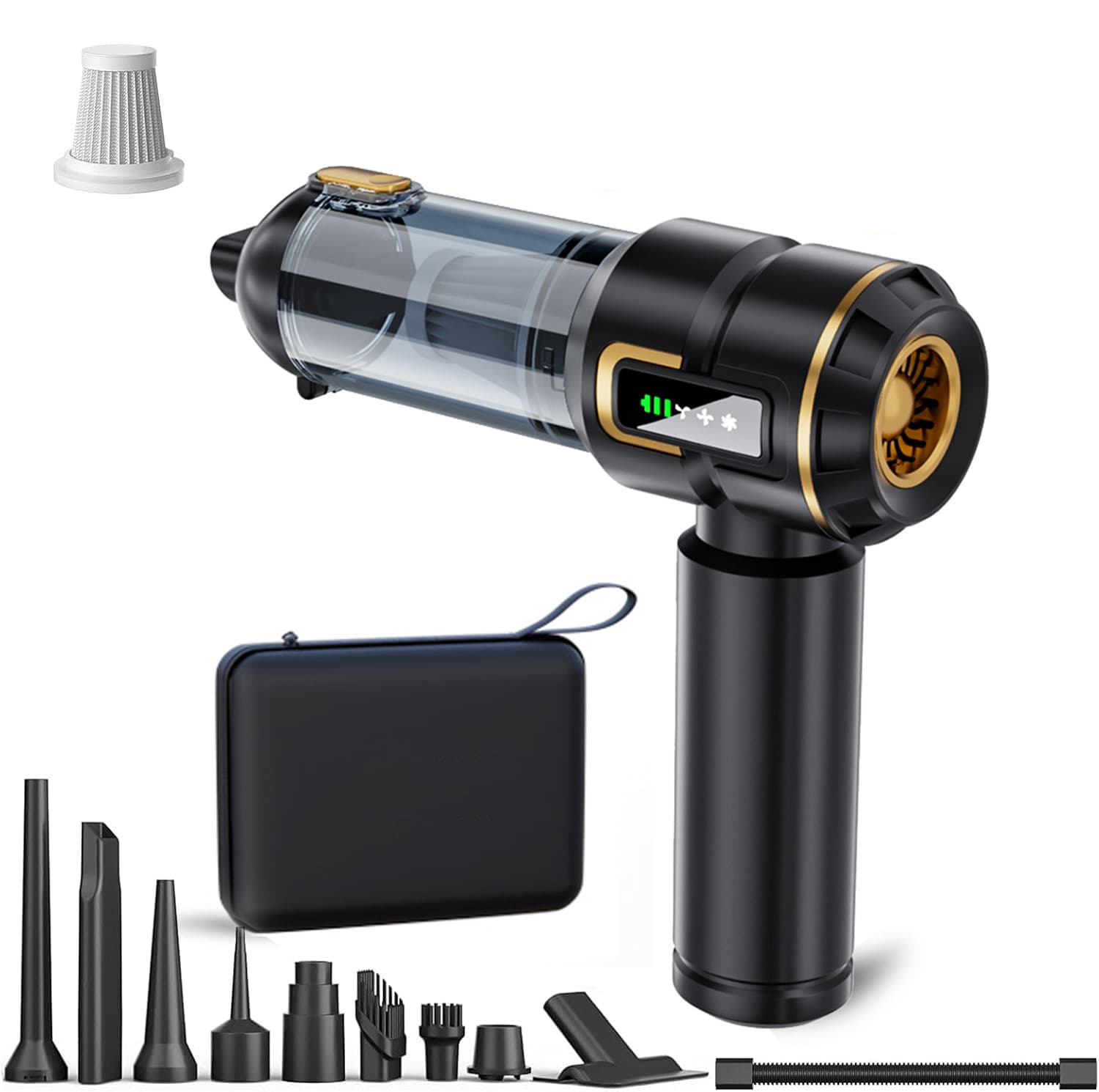 Car Vacuum Cleaner Cordless Handheld High Suction Blow and Suck 2-in-1 High Power Car Vacuum Cleaner