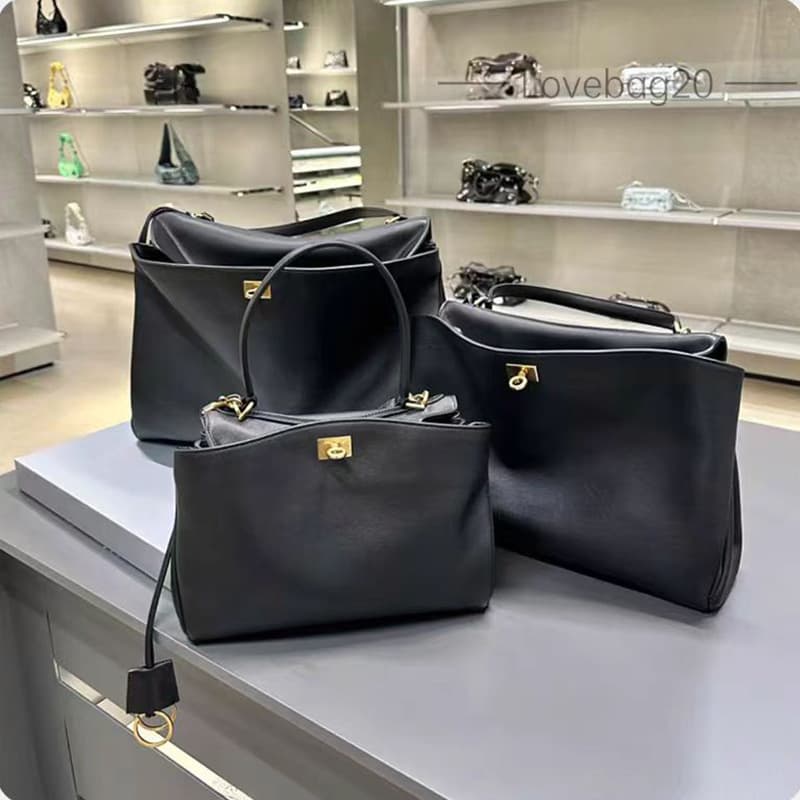 B family's same rodeo bag shoulder commuter bag genuine leather handbag armpit tote bag women's crossbody Kelly bag
