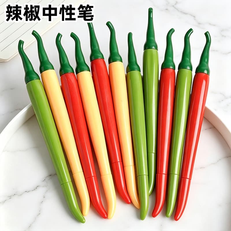 Creative Chili Pepper Gel Pen 0.5mm Student Teacher Writing Office Signature Pen Cute Stationery Ballpoint Pen Wholesale