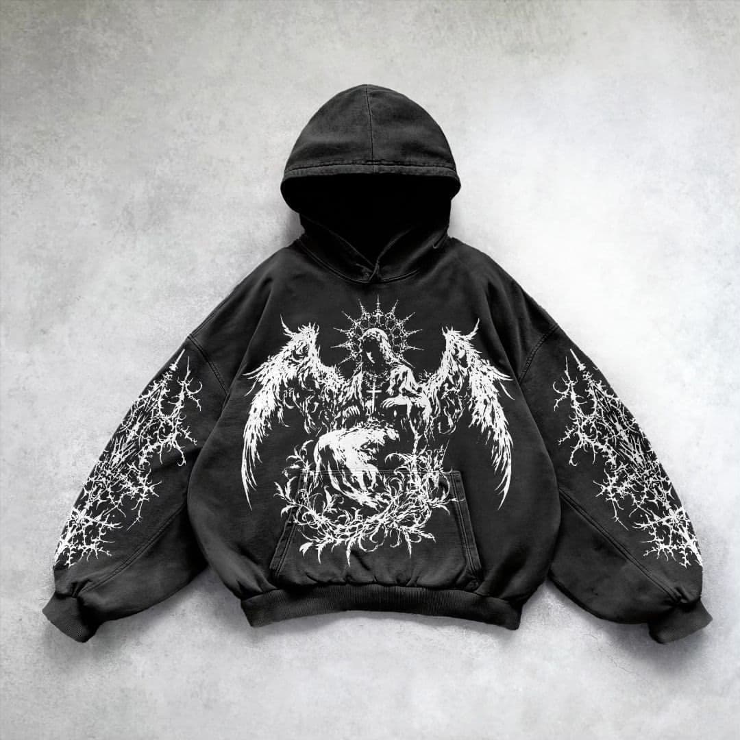 Cross-border hooded sweatshirt pullover 2026 spring high street men and women same style 3D printed sweatshirt versatile top