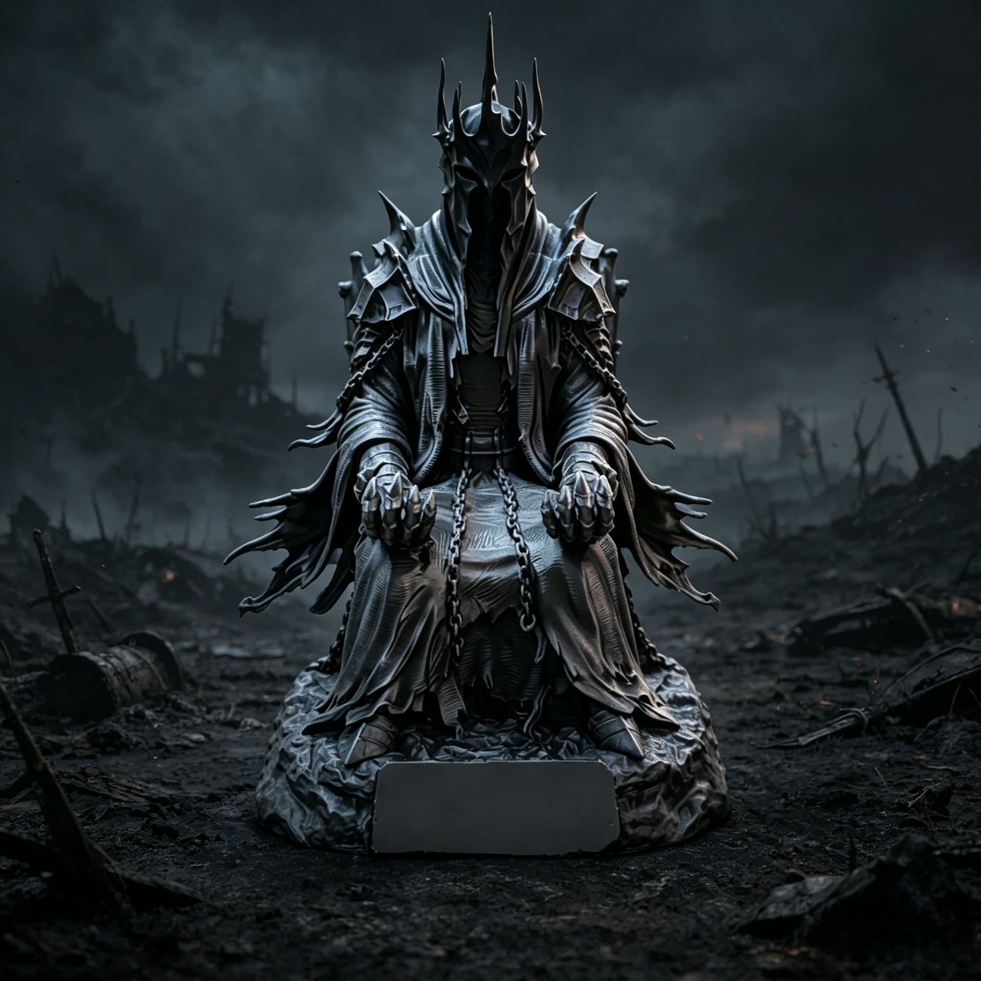 3D Printed Lord of the Rings Witch-king of Angmar Dark Lord Figure Pen Holder Statue Model Ornament