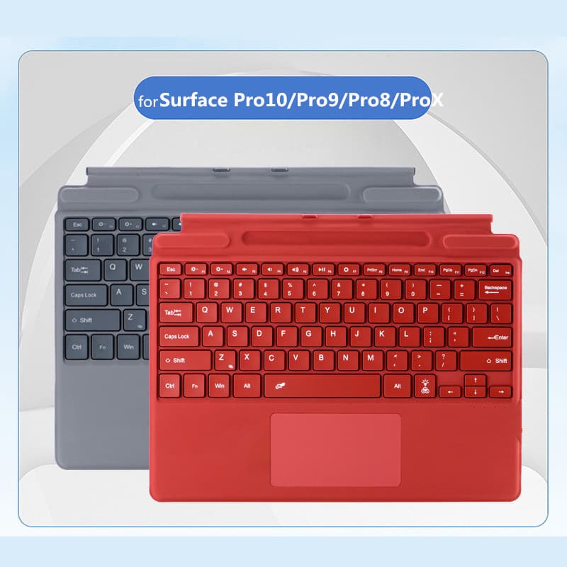 Compatible with Microsoft Surface Pro 8/9/10 with Pen Slot, Magnetic Bluetooth Keyboard, ProX Backlit Touch Keyboard