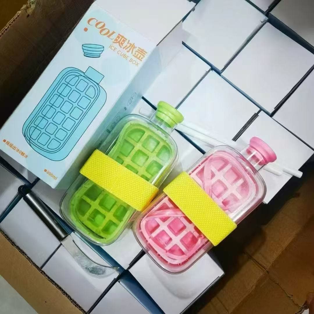 Ice Cube Tray Press-Type Ice Grid Home Food-Grade Refrigerator Ice Storage Ice Making Box Water Jug DIY Ice Cube Maker Tool