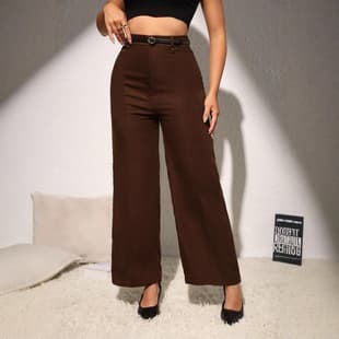 Cross-border Export New Wide Leg Pants Women Drape Suit Pants Casual Dropped Hem Narrow Straight Leg Pants Casual Versatile