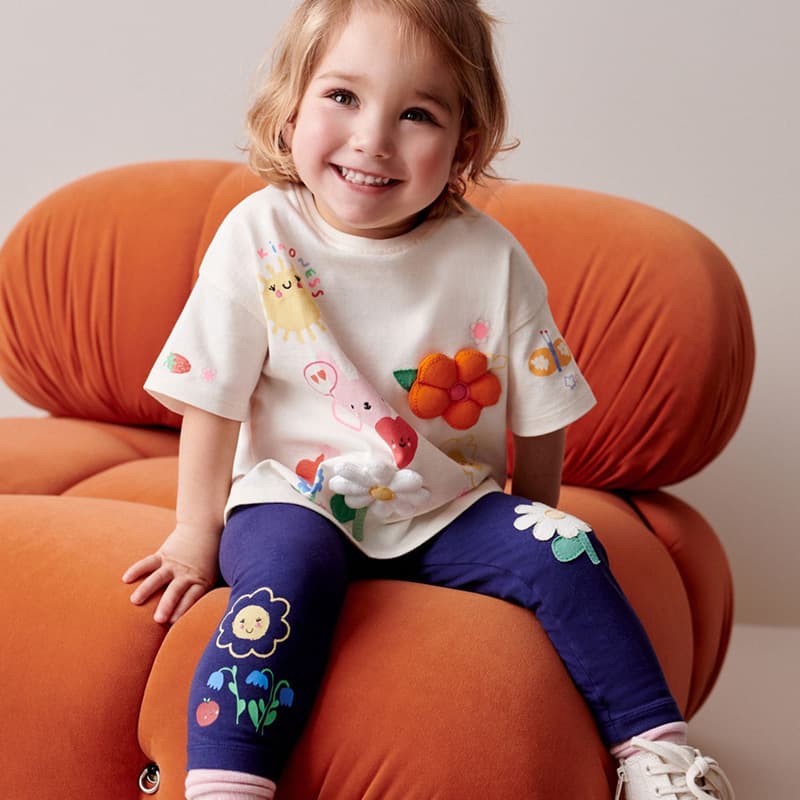 Cross-Border Children's Spring/Summer Leggings European and American Girls' Base Layer Leggings Outerwear Girls' Pants Factory Direct Distribution