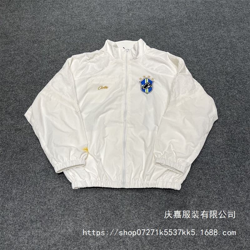 Corteiz Alcatraz Four Star Anniversary Limited Stand Collar Splicing Jacket Casual Loose Leg-tie Pants Wholesale