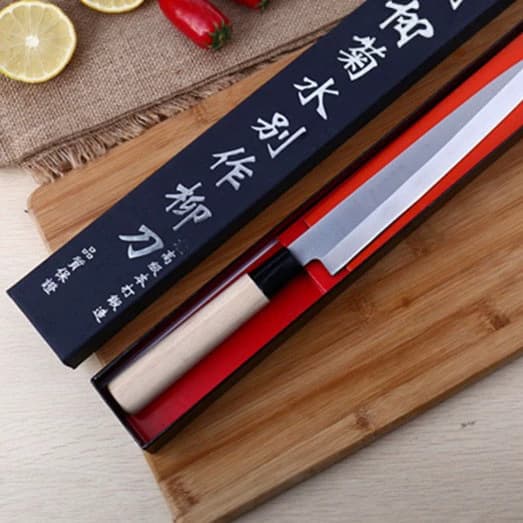 Kikusui Sashimi Knife Sushi Japanese Kitchen Knife Salmon Sashimi Knife Fish Slicing Knife Yanagiba Knife Japanese Meat Knife
