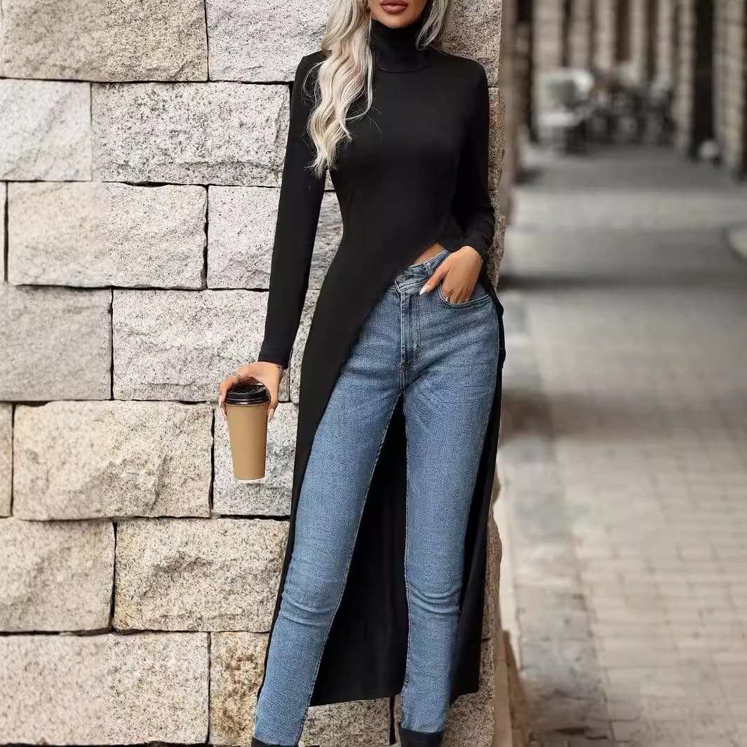 2024 European and American Autumn/Winter Cross-Border New Amazon Lazada Shein AliExpress Casual Long Sleeve Dress