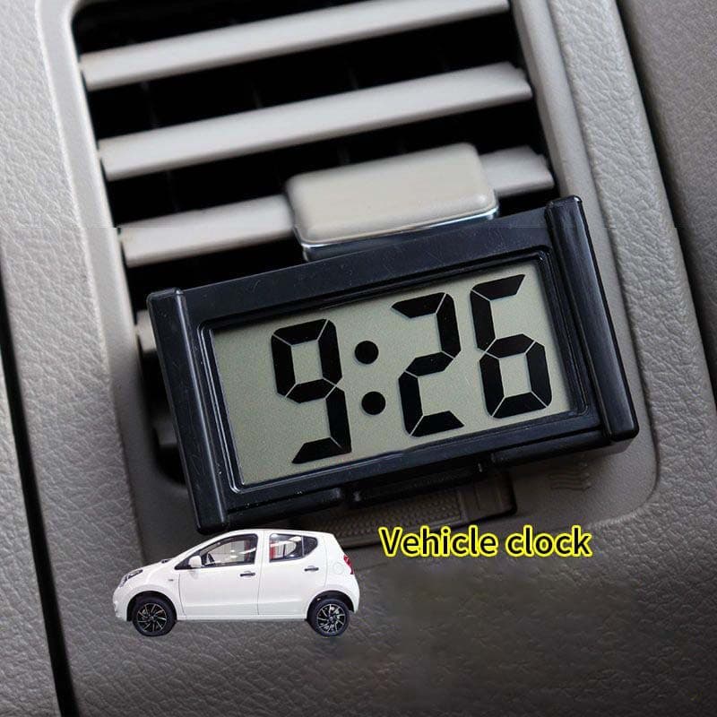 Large screen home digital display car clock adhesive electronic mini car clock simple silent desktop clock
