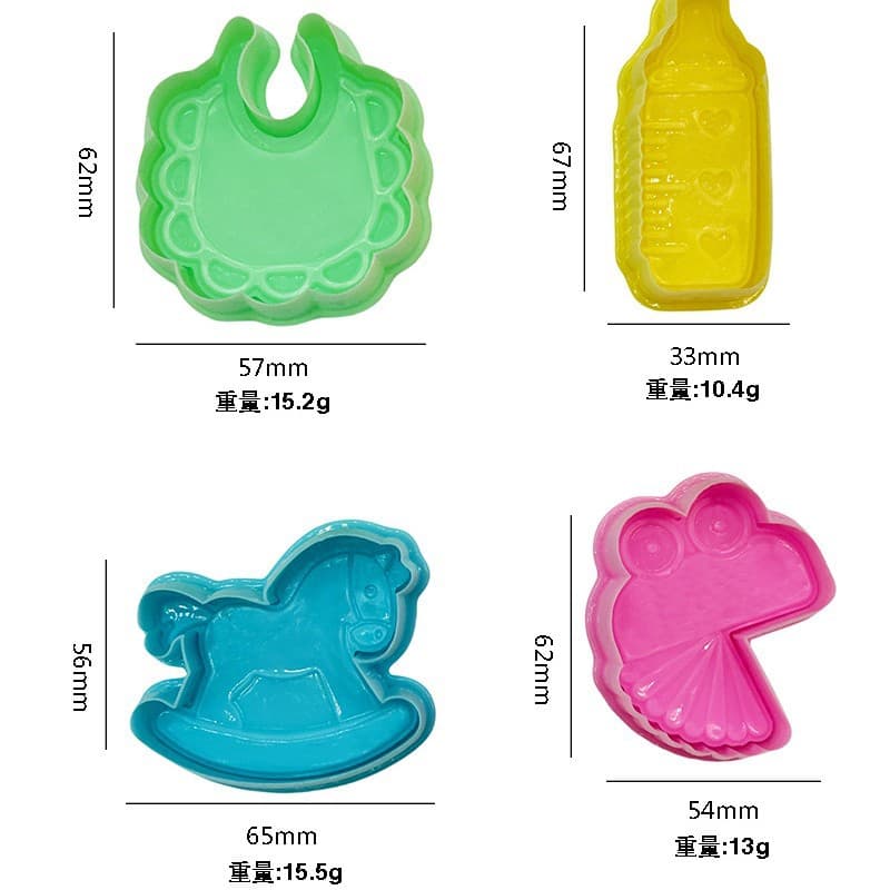 Kids Cookie Molds Cartoon 3D Spring Press Multi-Series Cookie Shapes Factory Direct