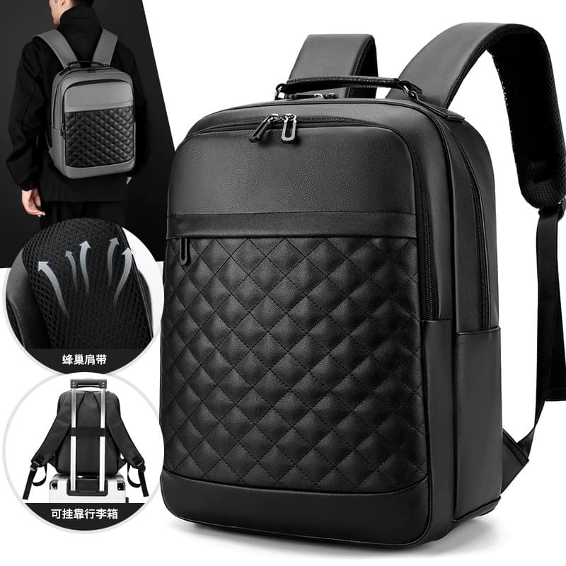 Cross-border Business Backpack for Men, Waterproof Fashion Multi-functional Laptop Backpack, Student Gift Bag