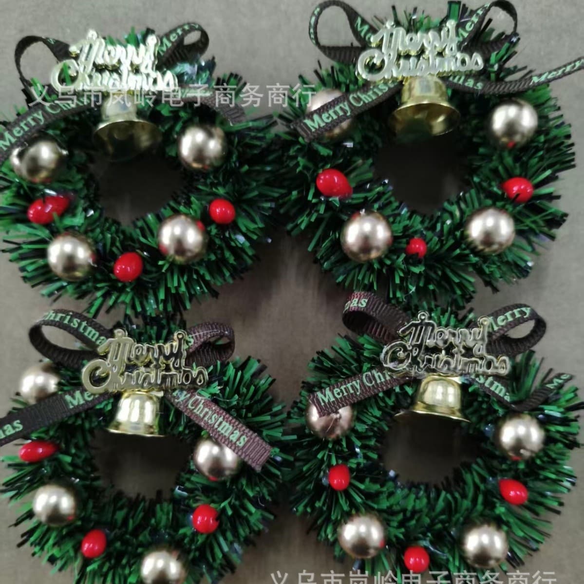 Christmas Fridge Magnet Kerosene Lamp Cute Wreath Atmosphere Creative Ornament Hanging Decor