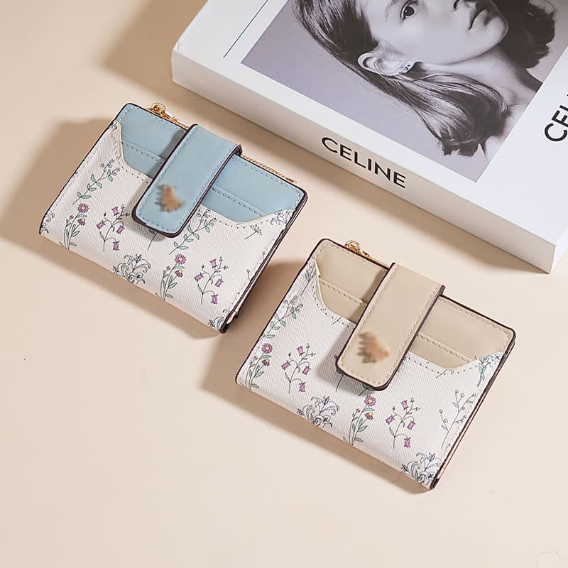 Original Design Short Wallet for Women, Trendy Niche Coin Purse and Card Holder, Fresh Style Student Wallet with a High-End Feel
