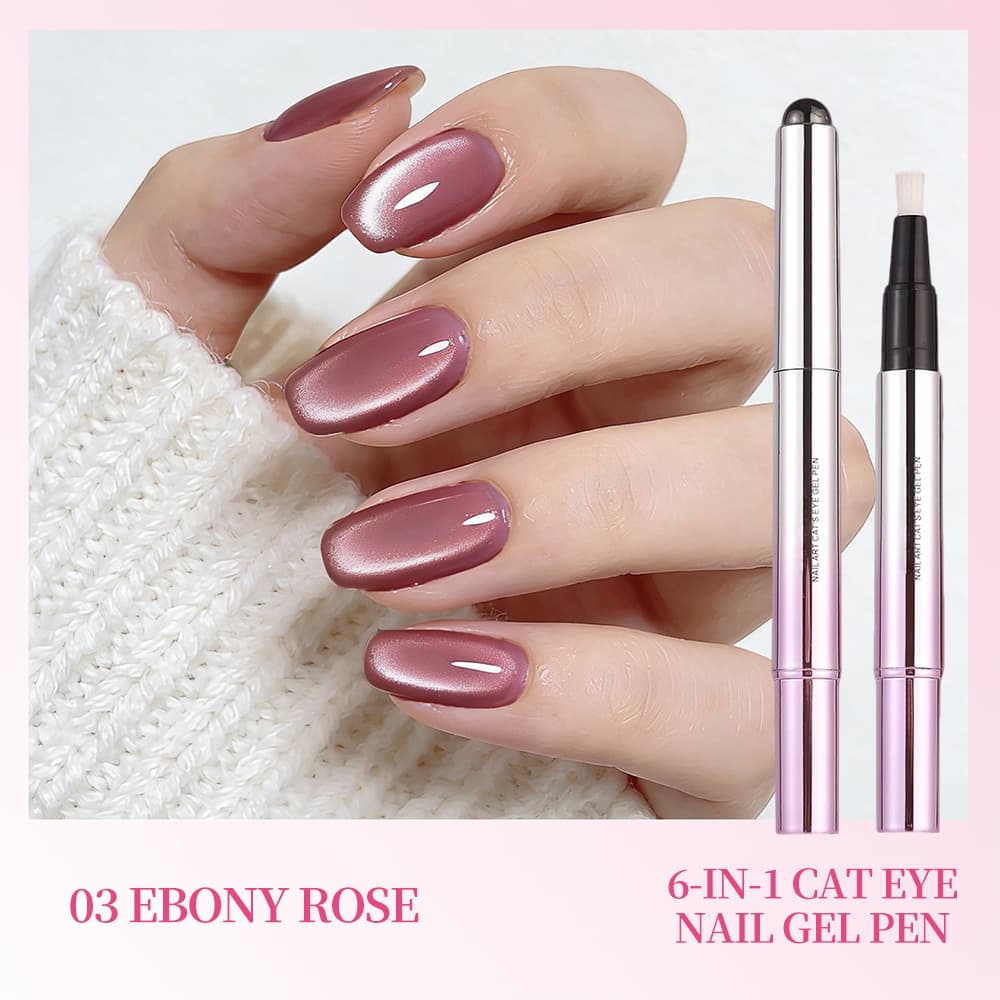 Nail Gel Pen Nude Ice Transparent Cat Eye Magnetic Pen One-Build Lazy Nail Polish Cross-Border New