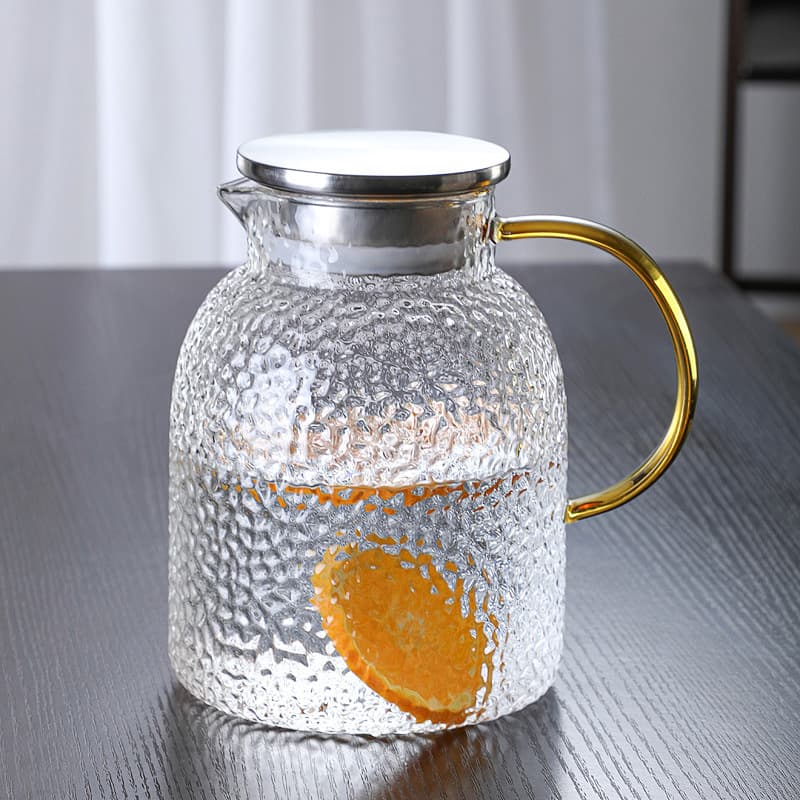 Wholesale customized large-capacity glass cold kettle heat-resistant cold kettle juice kettle cool white open kettle juice kettle