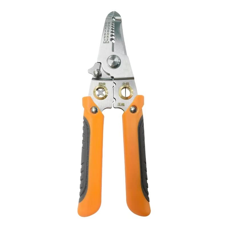 Stainless Steel Multi-Function Electrician Wire Stripper, Wire Splitter, Wire Wrapping, Wire Stripping, Wire Crimping, and Wire Peeling Pliers