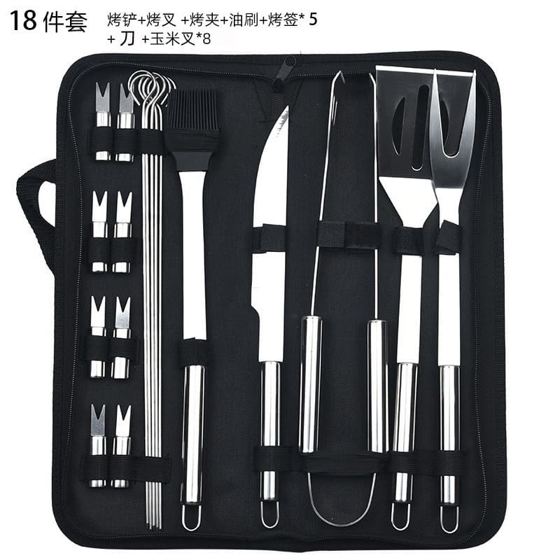 Amazon Hot Selling Stainless Steel BBQ Tool Set Outdoor BBQ Tool Set Grill Tool Combination Set