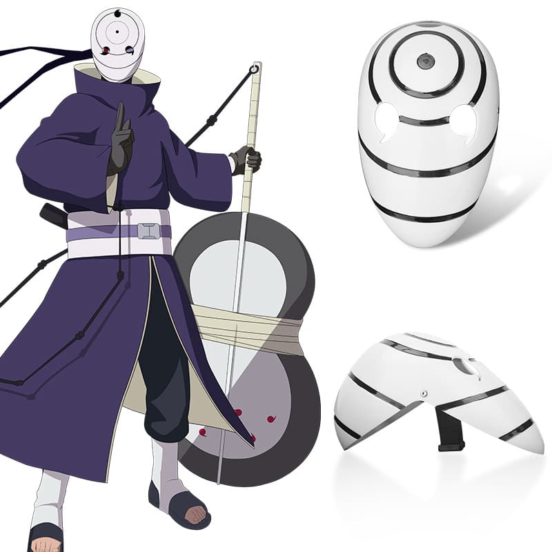 Anime Mask Cosplay Accessories - Obito Mask, Tobi, Madara Cosplay Halloween Costume Ninja Prop Mask