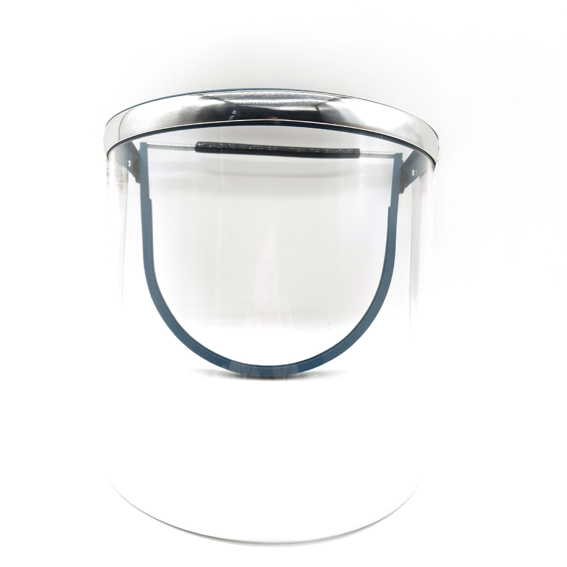 Baigong Safety Helmet Aluminum Frame Tempered Organic Face Shield 2mm Snap-On Cap Anti-Impact Anti-High Temperature Splash Labor Protection Face Screen