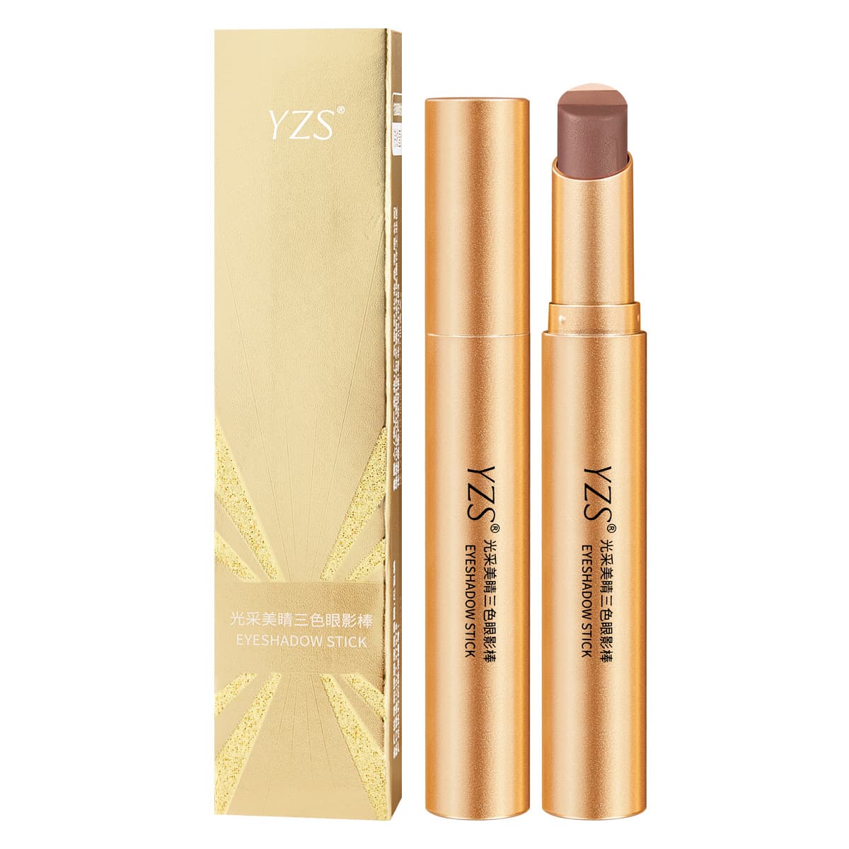 YZS Radiant Eye Fine Gradient Glitter Eyeshadow Stick, Lazy Beginner Eye Shadow Stick Highlighter Long-Lasting One-Stroke Eye Shadow Stick