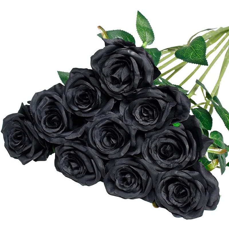 Cross-border hot selling dark simulated roses Thanksgiving Christmas artificial flowers Halloween decoration flower arrangements simulated flowers