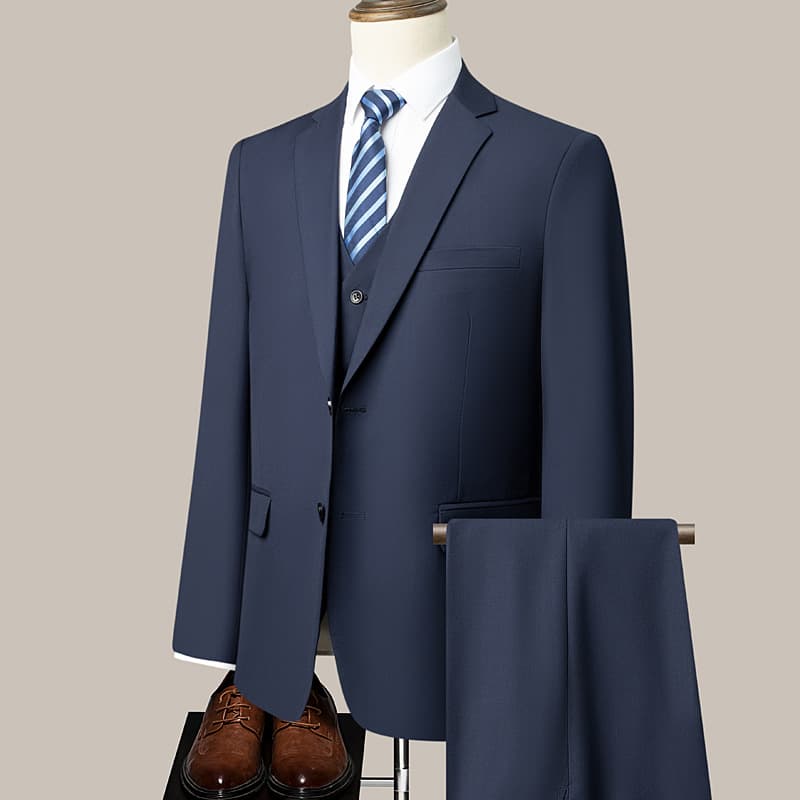 2026 Business Suit Set Men's Formal Suit Wedding Jacket Three-Piece Set