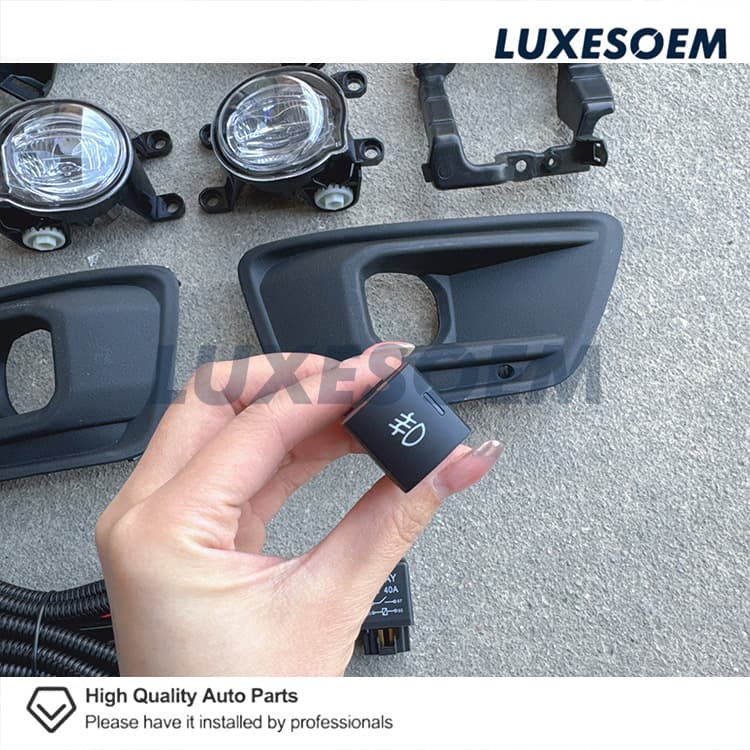 Front Fog Light Low Trim Kit Compatible with Toyota 22-23 Land Cruiser LC300 Front Fog Light Assembly