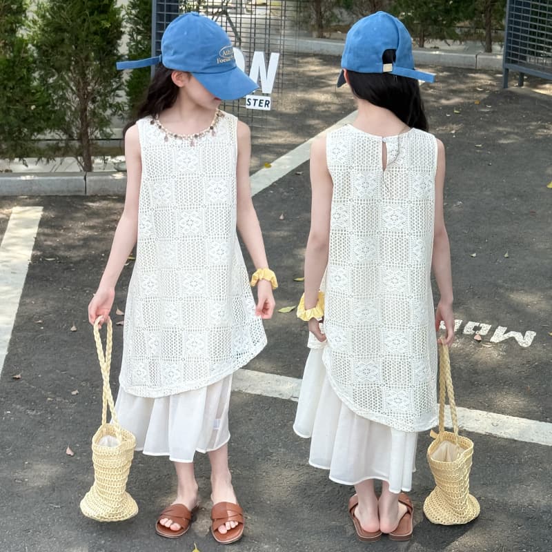 Korean-style Girls' Dress 2026 Summer Fashion Midi Length Trendy Big Kids Bohemian Style Skirt