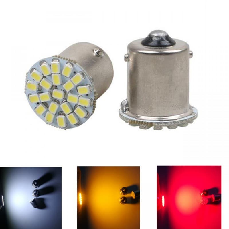 Car LED Turn Signal Light 1156 1157 1206 7440 22SMD 22 LEDs Motorcycle LED Brake Light