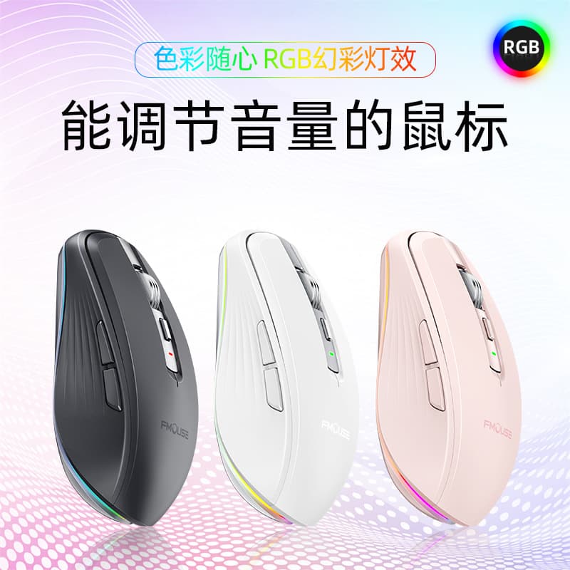 Tiger Cat 303 Dual Mode Wireless Bluetooth Mouse Rechargeable RGB Gaming Mouse for PC Laptop Office