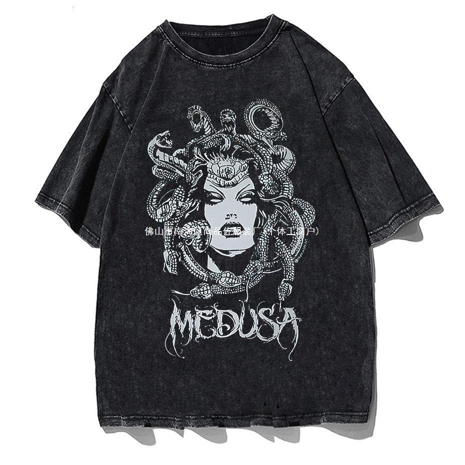 Gothic Dark Oversize Vintage T-shirt Punk Graphic Clothes Ha
