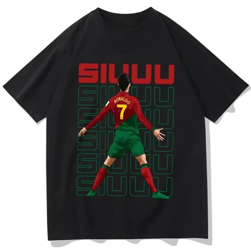 【Cross-border EU Size】Cr7 T-shirt for Men and Women Harajuku Short Sleeve