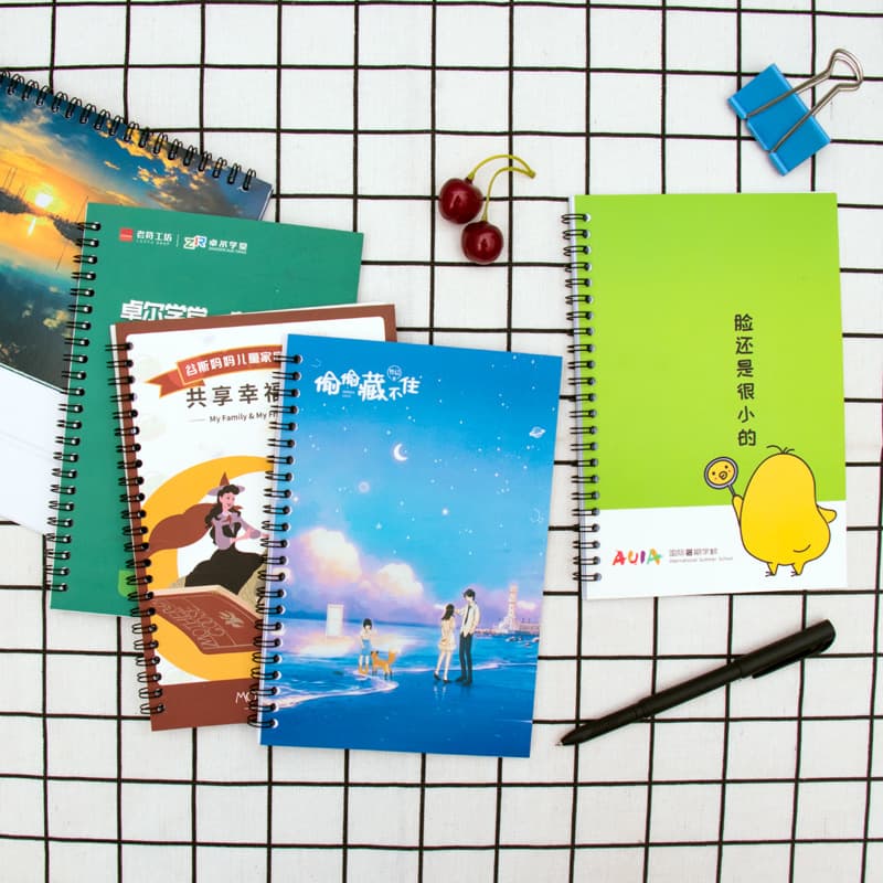 Manufacturer Custom Notebook Student Spiral Loose-leaf Logbook Event Recording with Logo