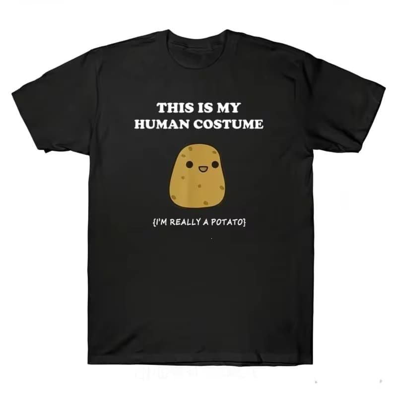 Cross-border EU Size: This is my human clothing potato t-shirt, new arrival funny potato Christmas t-shirt summer