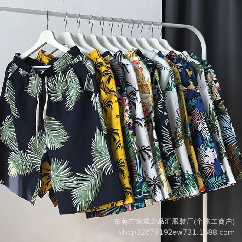 Beach pants are loose and quick-drying, new style men's casual sports pants, seaside vacation swimming pants, breathable and trendy