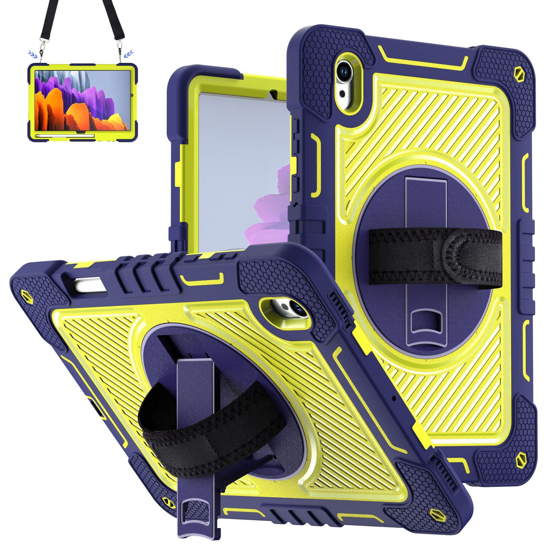 Suitable for Samsung Tab S11 tablet protective cover A11plus/A11+ silicone rotating bracket anti-fall shell A11