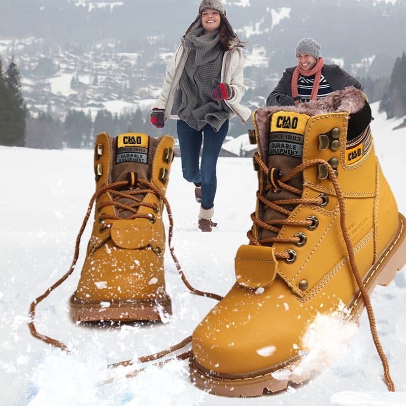 Unisex Canvas Work Boots, British Snow Boots, Warm High-Top Boots, Cotton Boots, Thickened Cotton Shoes, Classic Couple Martin Boots