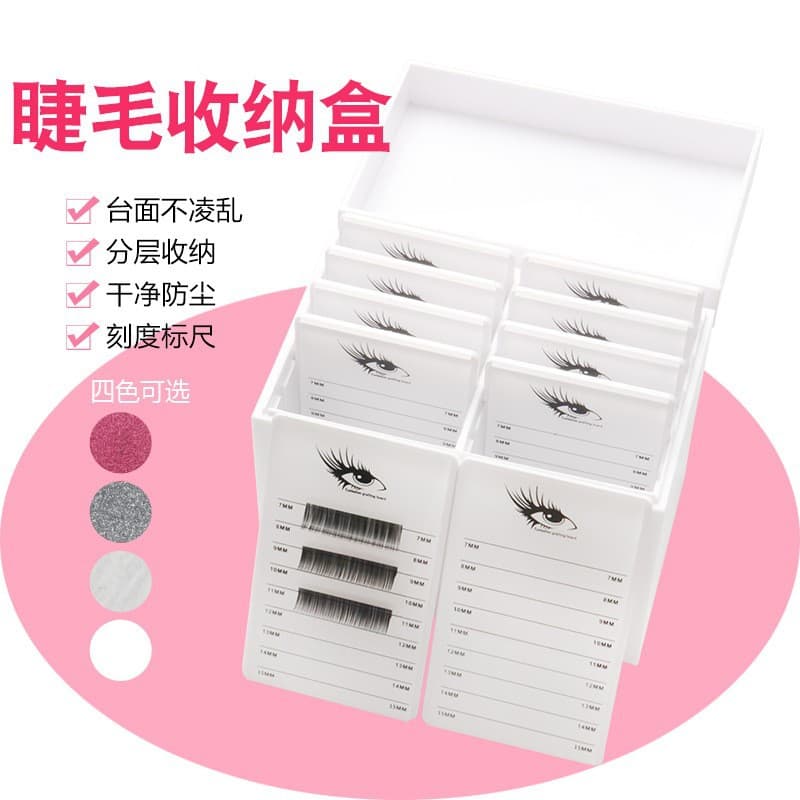 10-Layer Eyelash Storage Box Flip-Top Marble Lash Case, Dustproof Lash Storage Container for Eyelash Extensions, Wholesale